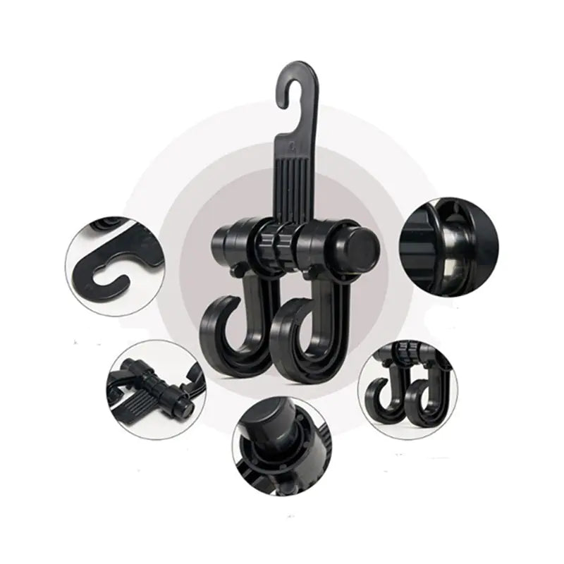 Multifunctional Car Hook for Seat and Trash Storage