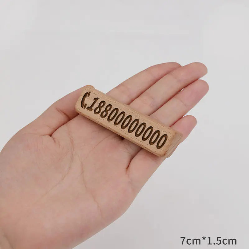 Walnut Car Temporary Parking Sign with Creative Design