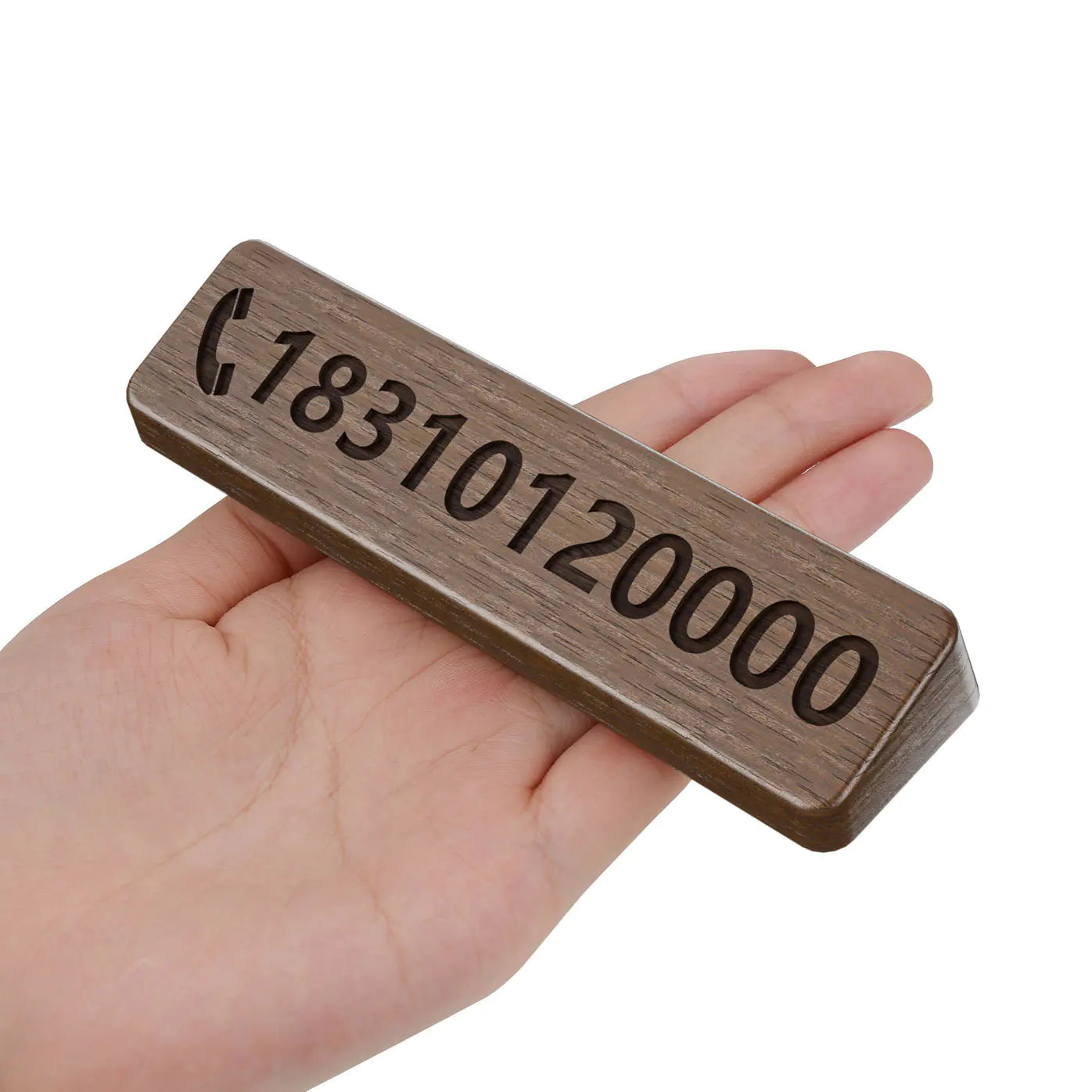 Walnut Car Temporary Parking Sign with Creative Design