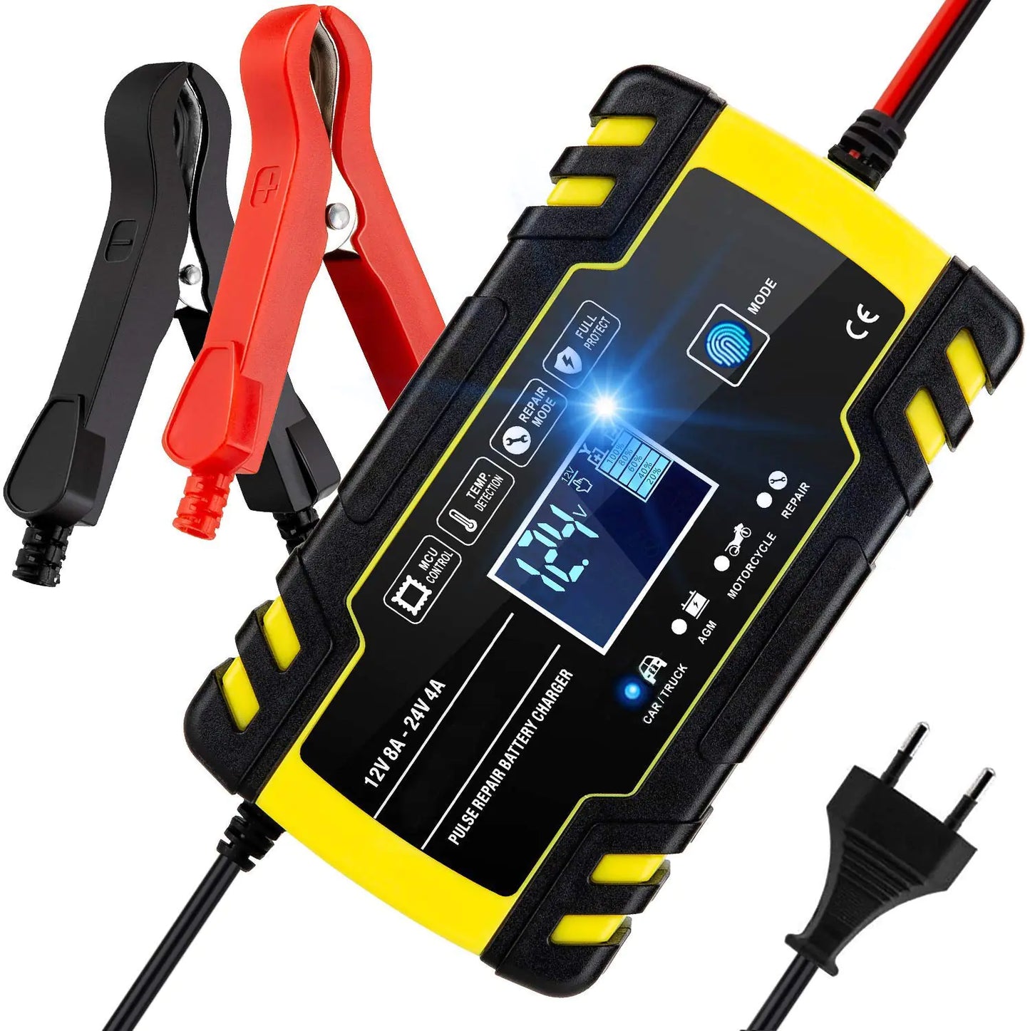 LCD Display Motorcycle Battery Charger