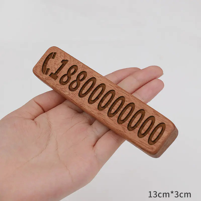 Walnut Car Temporary Parking Sign with Creative Design