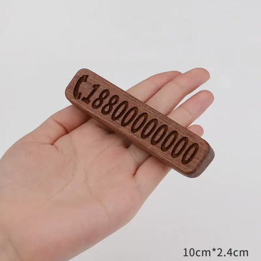 Walnut Car Temporary Parking Sign with Creative Design